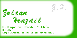 zoltan hrazdil business card